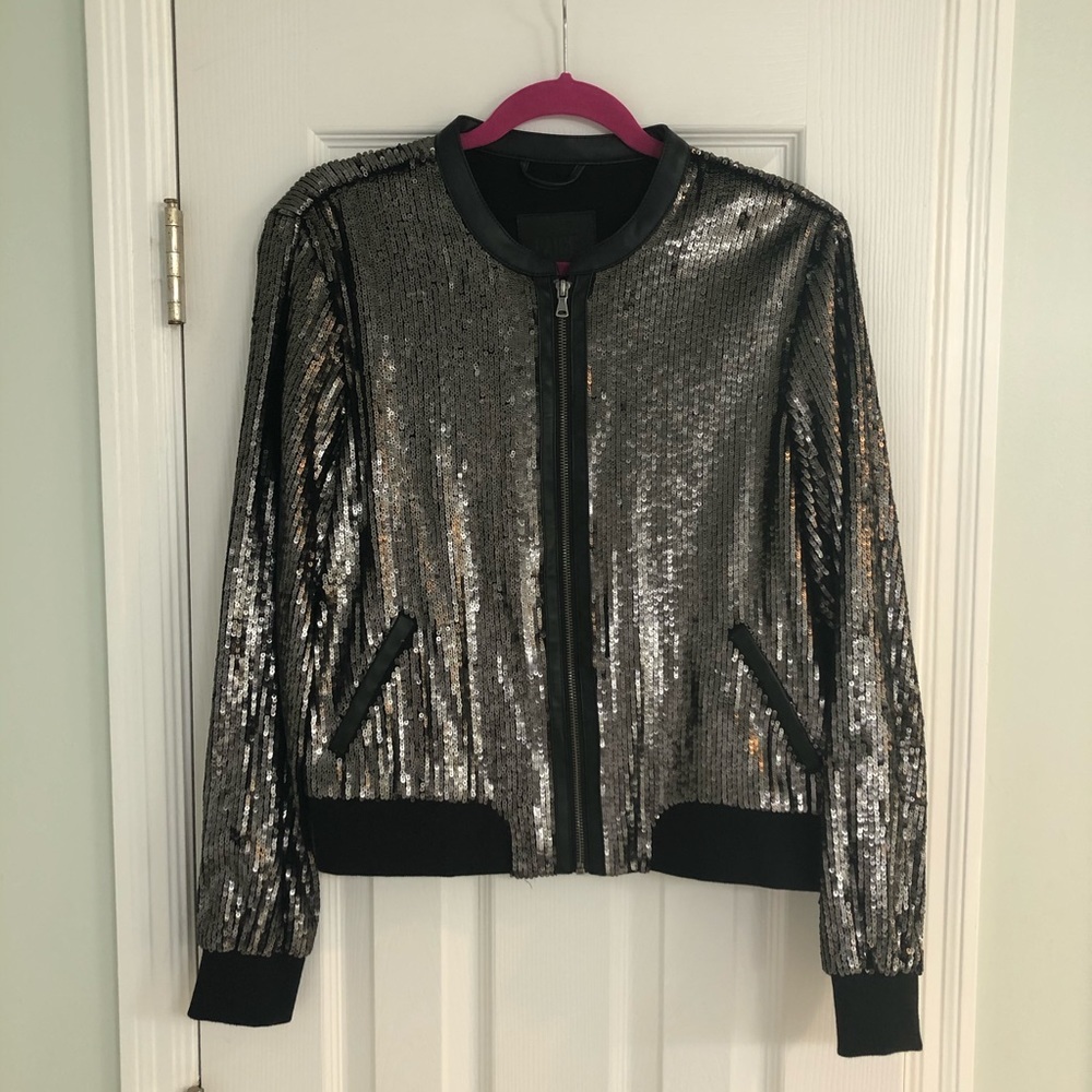 Paige Zaylee Sequin Bomber Jacket